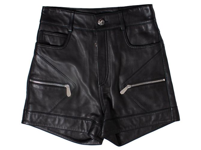 Philipp Plein stud embellished leather shorts Black