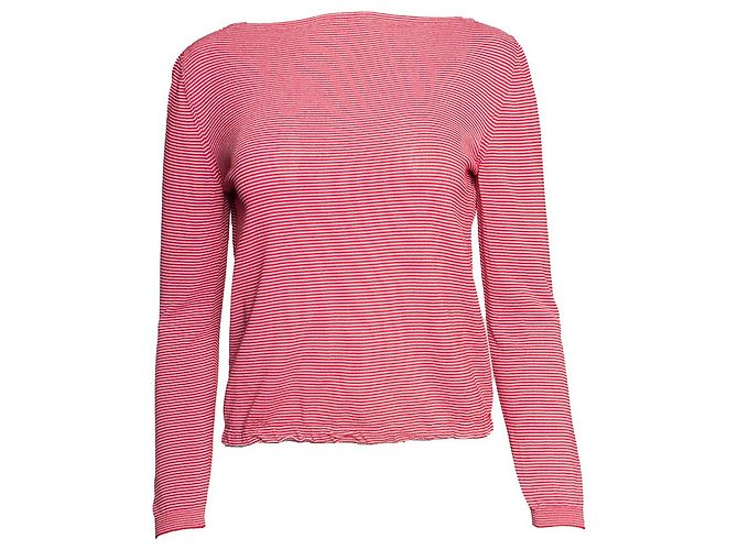 Camicia a righe Prada in rosso e bianco