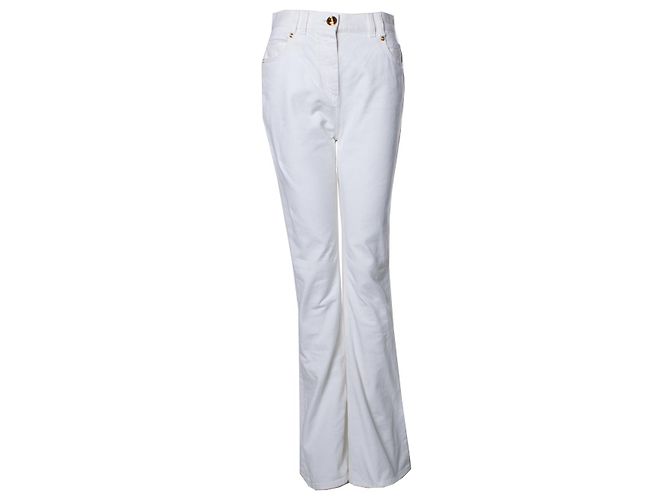 Jeans flare Balmain em branco