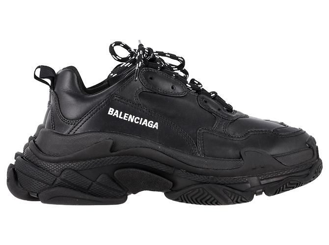Baskets Balenciaga Triple S en polyester noir