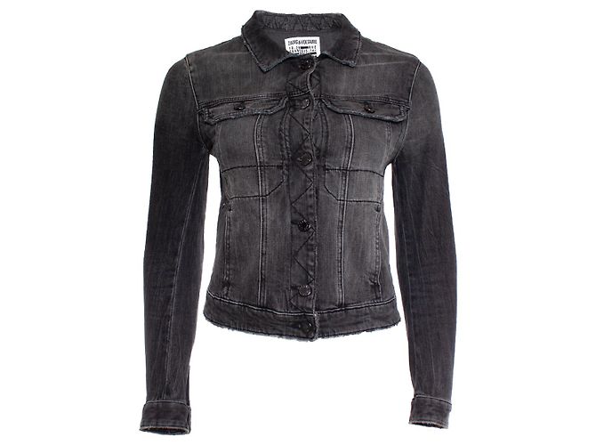 Chaqueta de denim gris Zadig & Voltaire