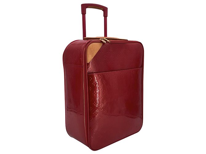 Mala de viagem Pegase em couro envernizado Louis Vuitton Vermelho