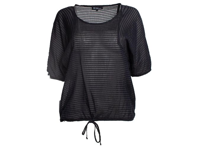 Top trasparente nero a righe Isabel Marant Étoile