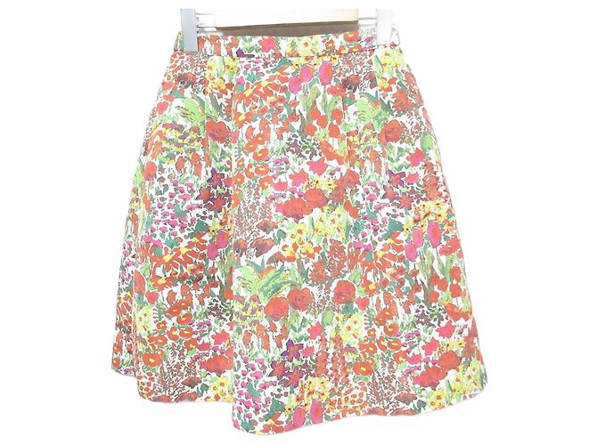 Autre Marque Falda Mini de Algodón Impresa TOCCA LIBERTY Roja