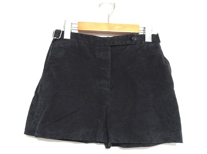 Bermuda de algodão e seda Christian Dior Preto