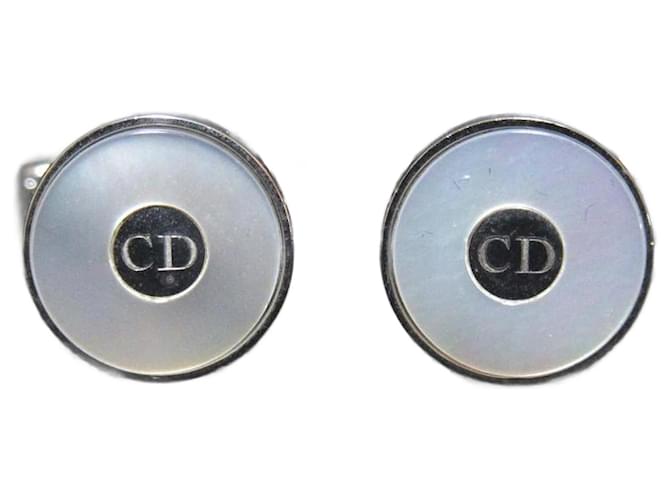 Dior Homme Ag925 Shell Cufflinks Silvery Metal  ref.2623085