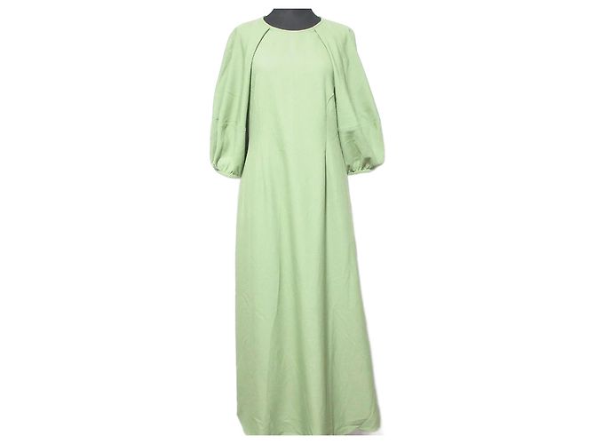 Autre Marque STYLEMIXER Langarm-Flare-Kleid Grün Hellgrün