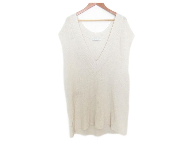 Autre Marque ETRE TOKYO Chaleco de punto suelto Beige