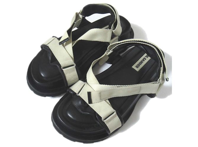 Sandales à plateforme Jil Sander Noir Écru