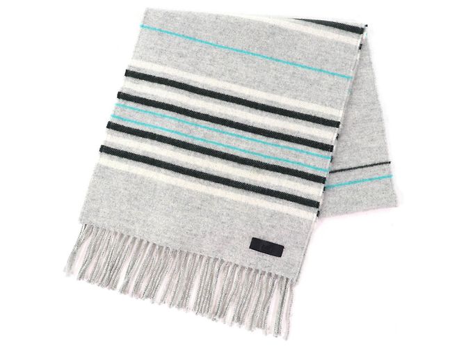 Hermès HERMES Neo Rocabar Cashmere Schal mit Lederlogo-Patch