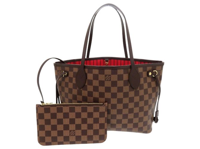 Bolsa tote Louis Vuitton Neverfull PM Damier Brown Marrom