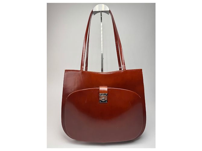Bolso de cuero vintage Jil Sander marrón Castaño
