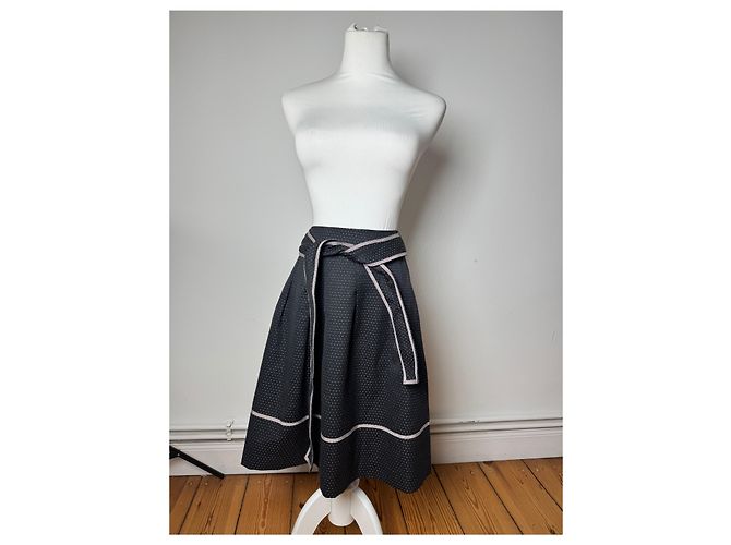 Vintage Courreges Rock Schwarz Weiß 36/S