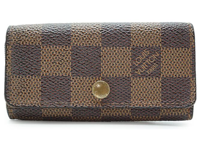 Louis Vuitton Étui à clés Multicle 4 rangées Damier Ebene Marron