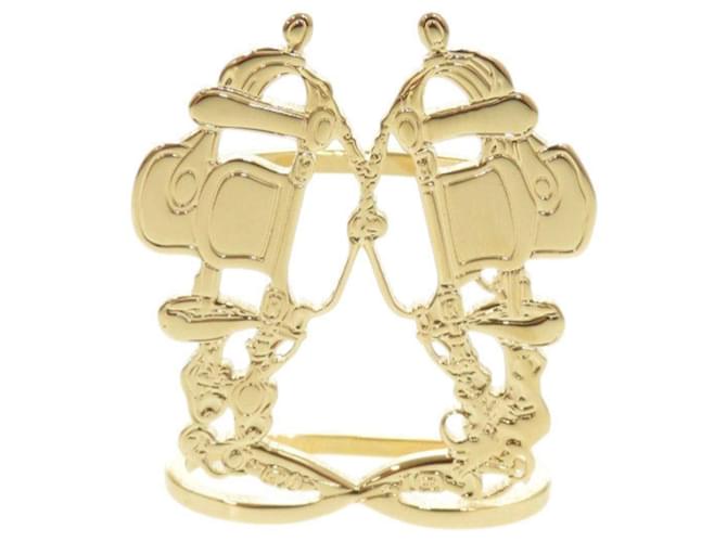 Ring Anneau de foulard en métal doré Bride de Gala Hermès  ref.2623885