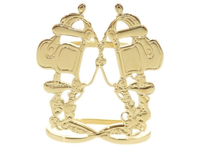 Ring Anello per sciarpa in metallo dorato Bride de Gala Hermès D'oro