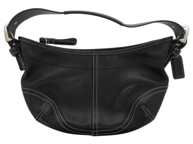 Borsa Mini a Spalla Singola Coach Nero Bianco