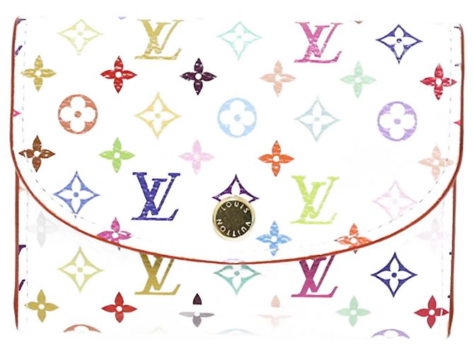 Louis Vuitton Monogram Multicolore Mini Wallet Pink White Multiple colors