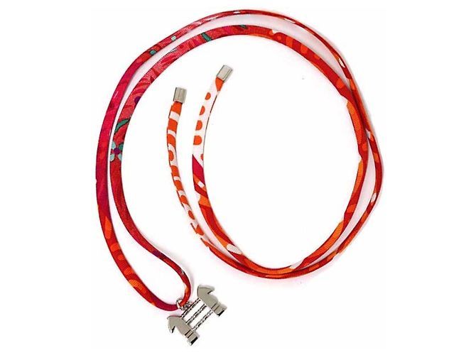 Pulseira de charme de seda Saul da Hermès Laranja