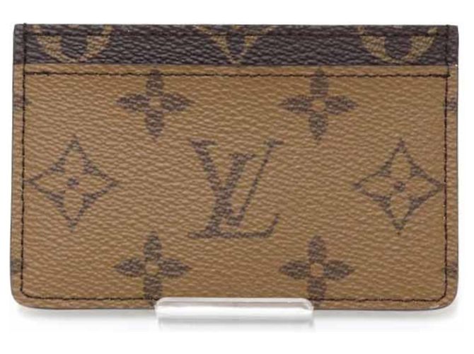 Louis Vuitton Monogram Reverse Card Case Brown