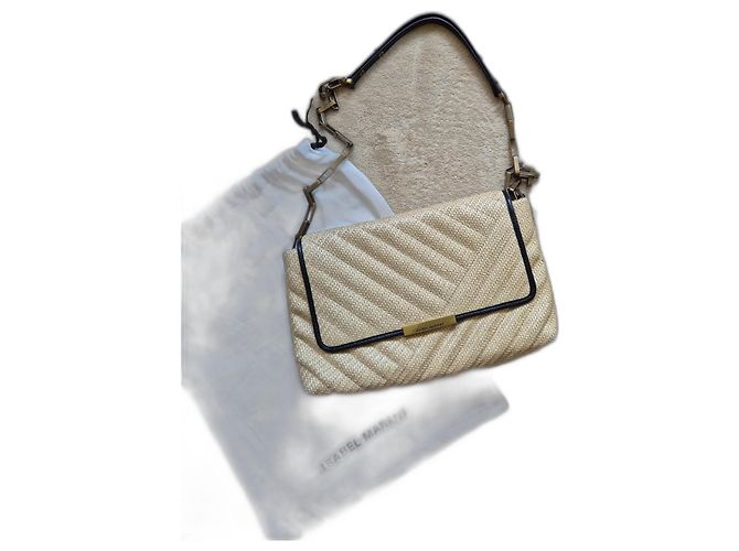 Isabel Marant Handtasche Stroh Beige