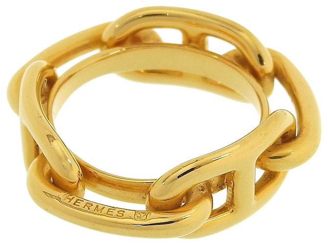 Ring Hermès Anel de lenço Chaine d'Ancre Hermes Lugate Dourado