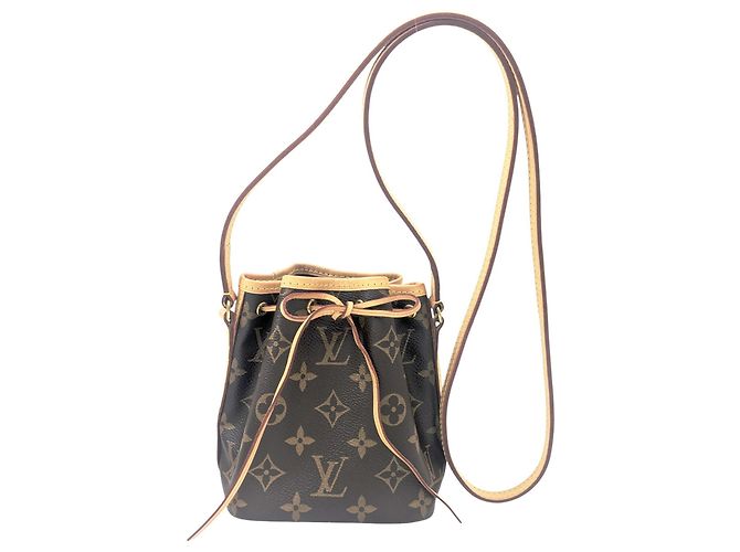 Noe Sac à main Nano Noé Monogram Louis Vuitton Marron Monogramme