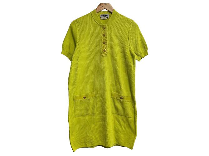 Abito in maglia Salvatore Ferragamo D'oro Giallo
