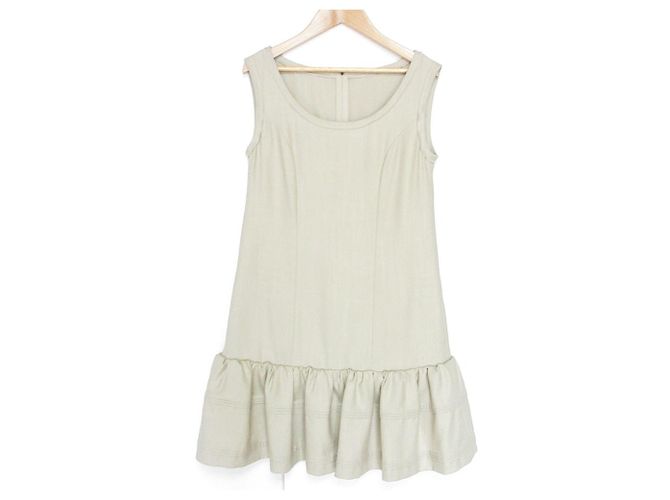 Autre Marque Leinenkleid FOXEY NEW YORK Beige