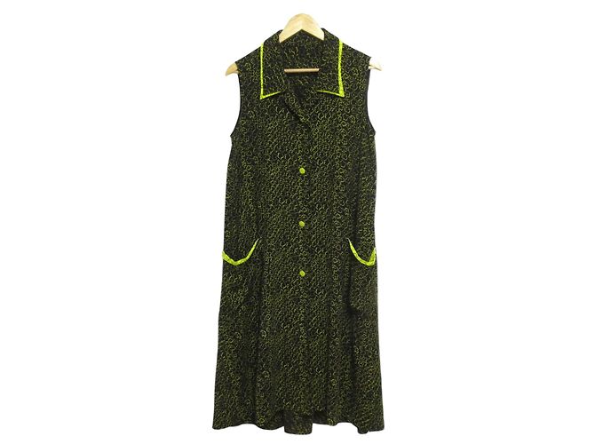 Autre Marque Robe Hiroko Koshino Noir Jaune