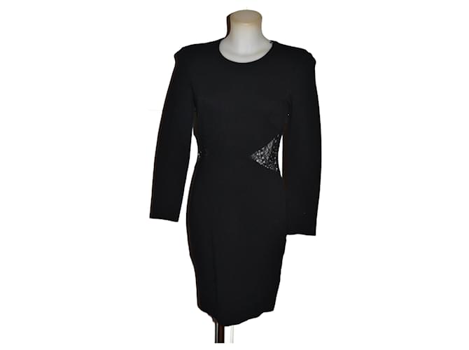 pucci black lace dress New EMILIO PUCCI Embellished Black Lace Jersey Dress Gown It. 40 - US 4