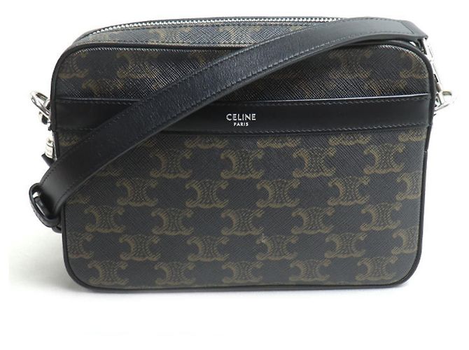 Céline CELINE Triomphe Canvas Small Shoulder Bag Black