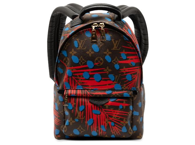 Mochila Palm Springs PM Monogram Jungle Dot da Louis Vuitton Marrom Vermelho Multicor