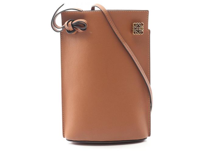 Bolsa de Ombro Loewe Dice Pocket Marrom