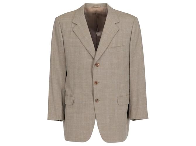 Hermès Beige Herringbone Wool Jacket
