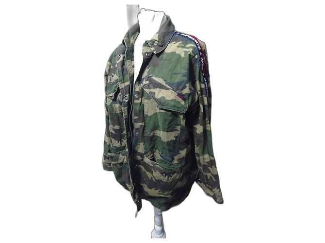 Parka Superdry Camouflage Verde e Khaki T42