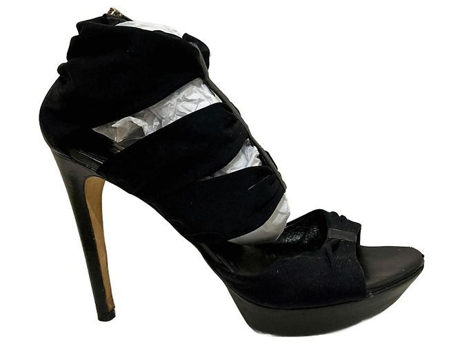 Fendi Platform stiletto sandals in black