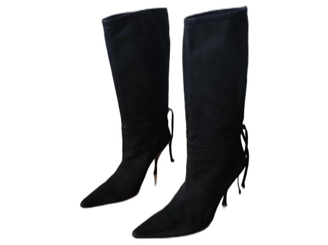 Miu Miu Black Suede Boots