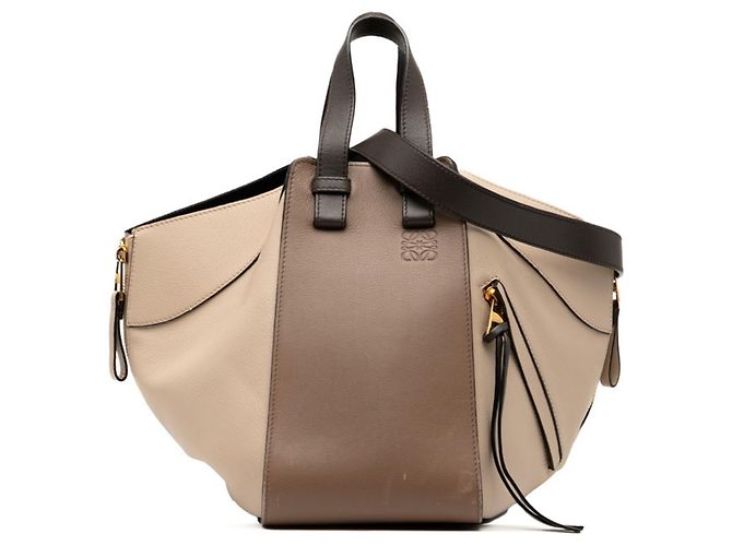 LOEWE Anagram Hammock Petit Sac à Main Marron Beige
