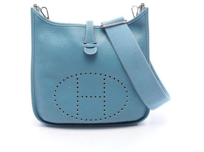 Borsa a Spalla Hermès Evelyn 3 Trois PM Blu