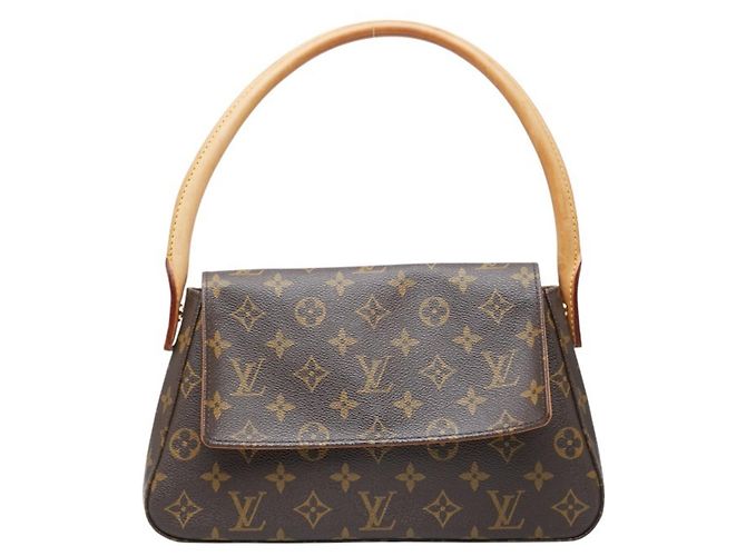 Sac à main Mini Looping Monogram Louis Vuitton Marron