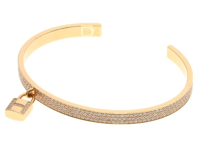 Hermes Hermès Kelly Crochet Pavé Diamond Bracelet Golden 