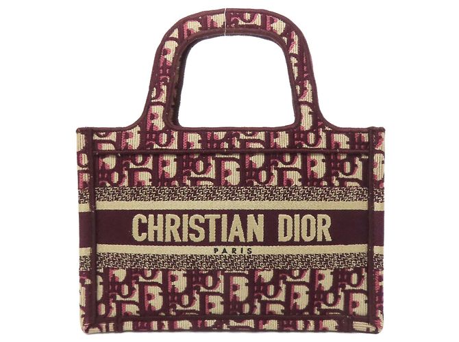 Mini borsa Tote Book Christian Dior Bordò