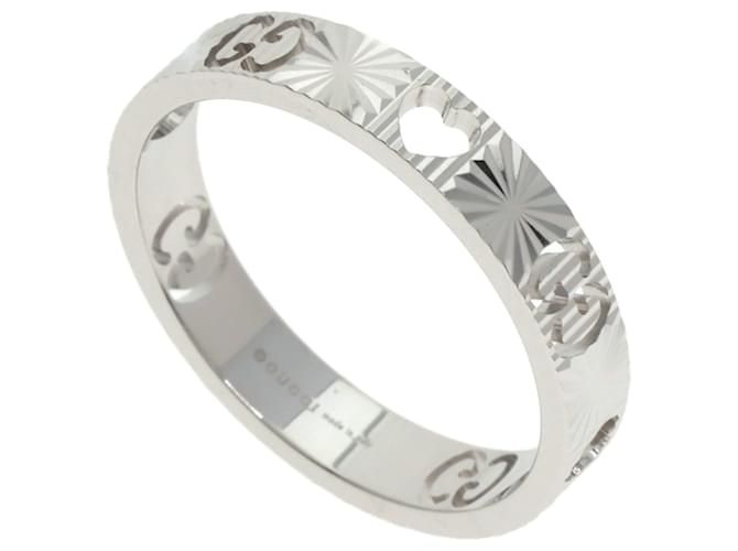 Gucci Icon Heart Band Ring in 18K White Gold  ref.2626987
