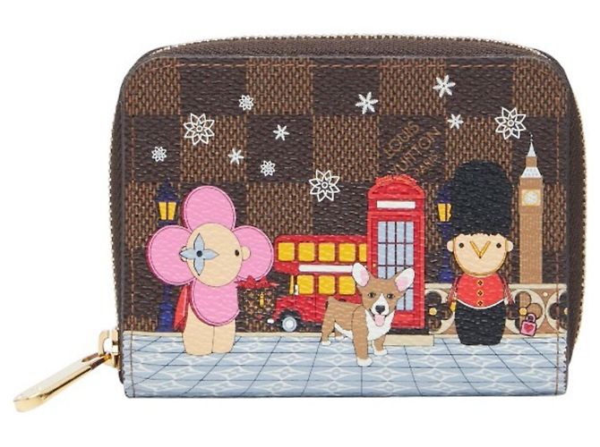 Monedero Zippy Vivienne Damier de Louis Vuitton Castaño Multicolor