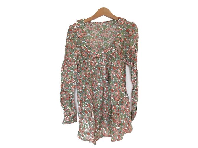Autre Marque franche lippee Flower Print India Blouse Green
