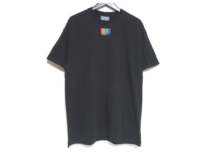 Autre Marque T-shirt in cotone RAINBOW BARCODE di Vetements Nero