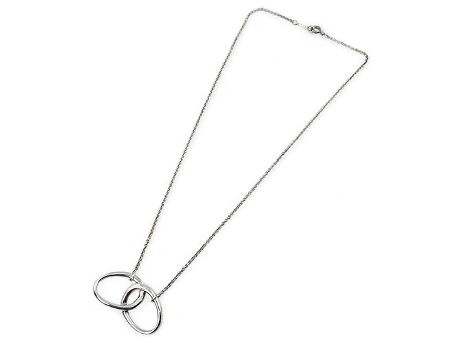 Tiffany & Co Pingente de Colar Double Loop Tiffany Elsa Peretti Prata
