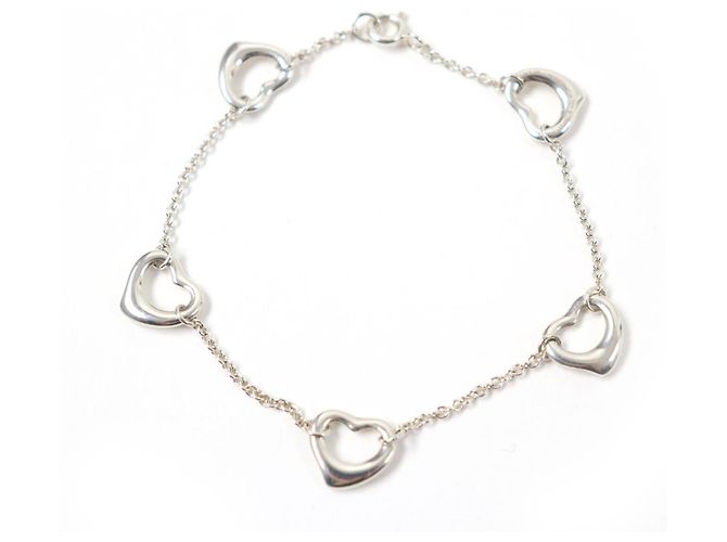 Tiffany & Co Pulsera charm de 5 piezas Open Heart de Tiffany Plata