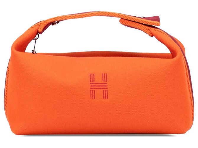 Étui Hermès Orange Small Toile Bride A Brac